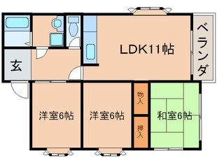 シャンゼ－ル多摩Ⅱの物件間取画像